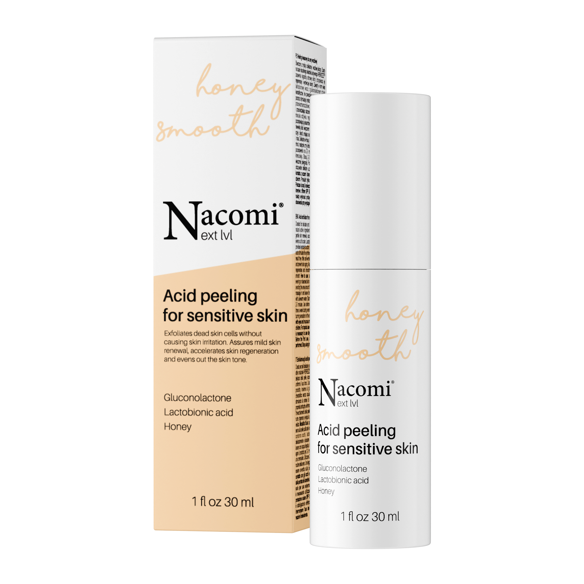 Nacomi Next Lvl Acid Peel pentru piele sensibilă Acid Lactobionic 30ml