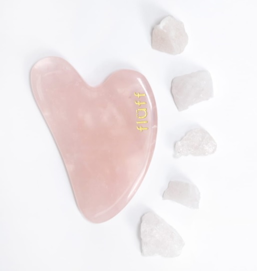 Piatră de masaj facial Fluff Gua Sha cu cuarț roz