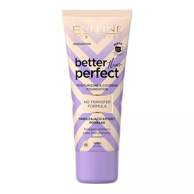 Eveline Better Than Perfect Fond de ten hidratant și corector 01 Ivory