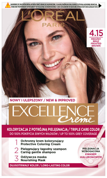 Loreal Excellence Excellence Creme Cream Hair Colour 4.15 Frosty Brown