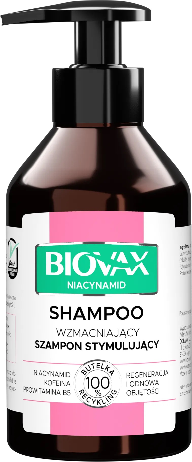 Biovax Niacinamide șampon de întărire 200ml