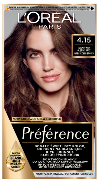 Loreal Preference Culoarea părului 4.15 Intense Deep Brown