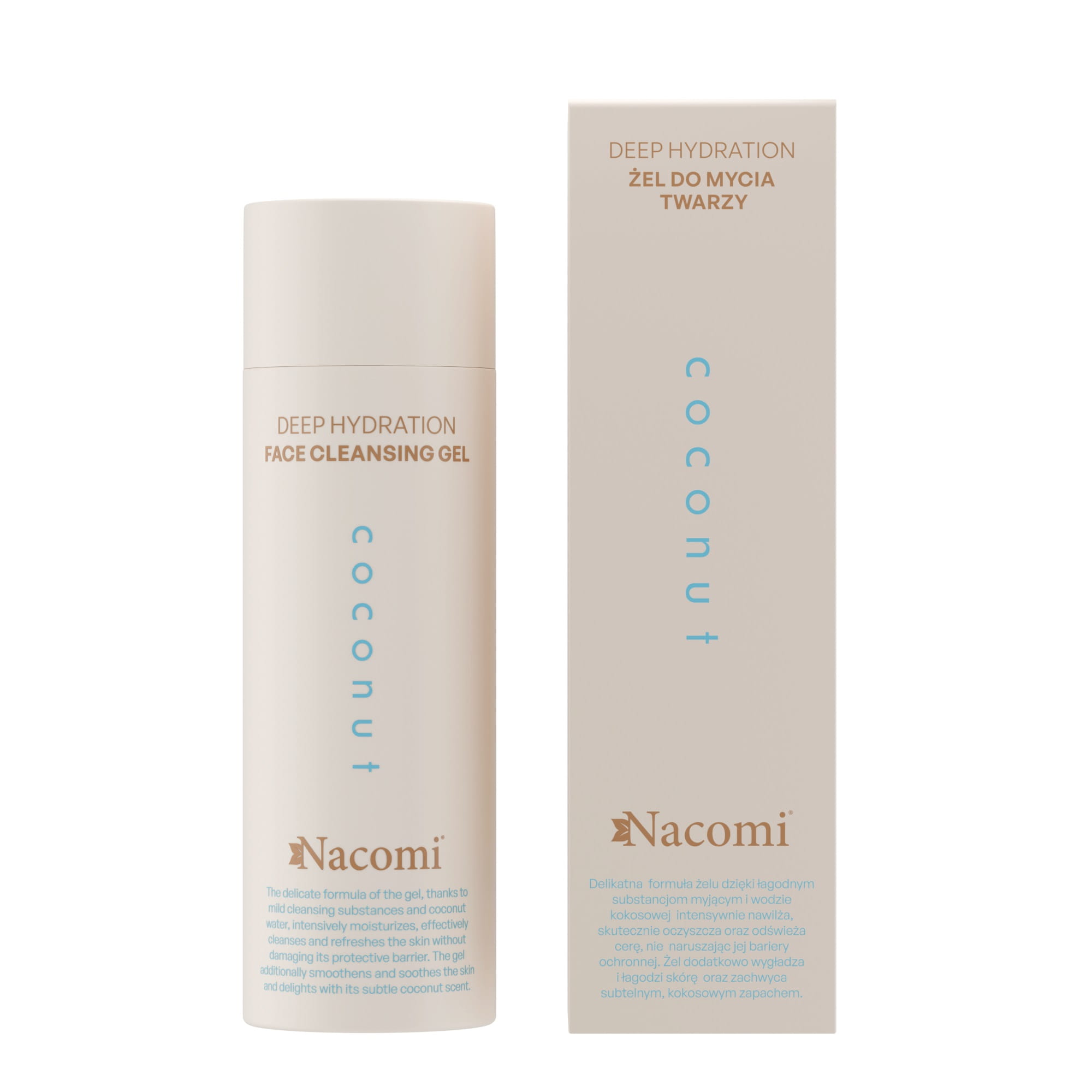 Gel de spălare a feței cu nucă de cocos Nacomi 140ml