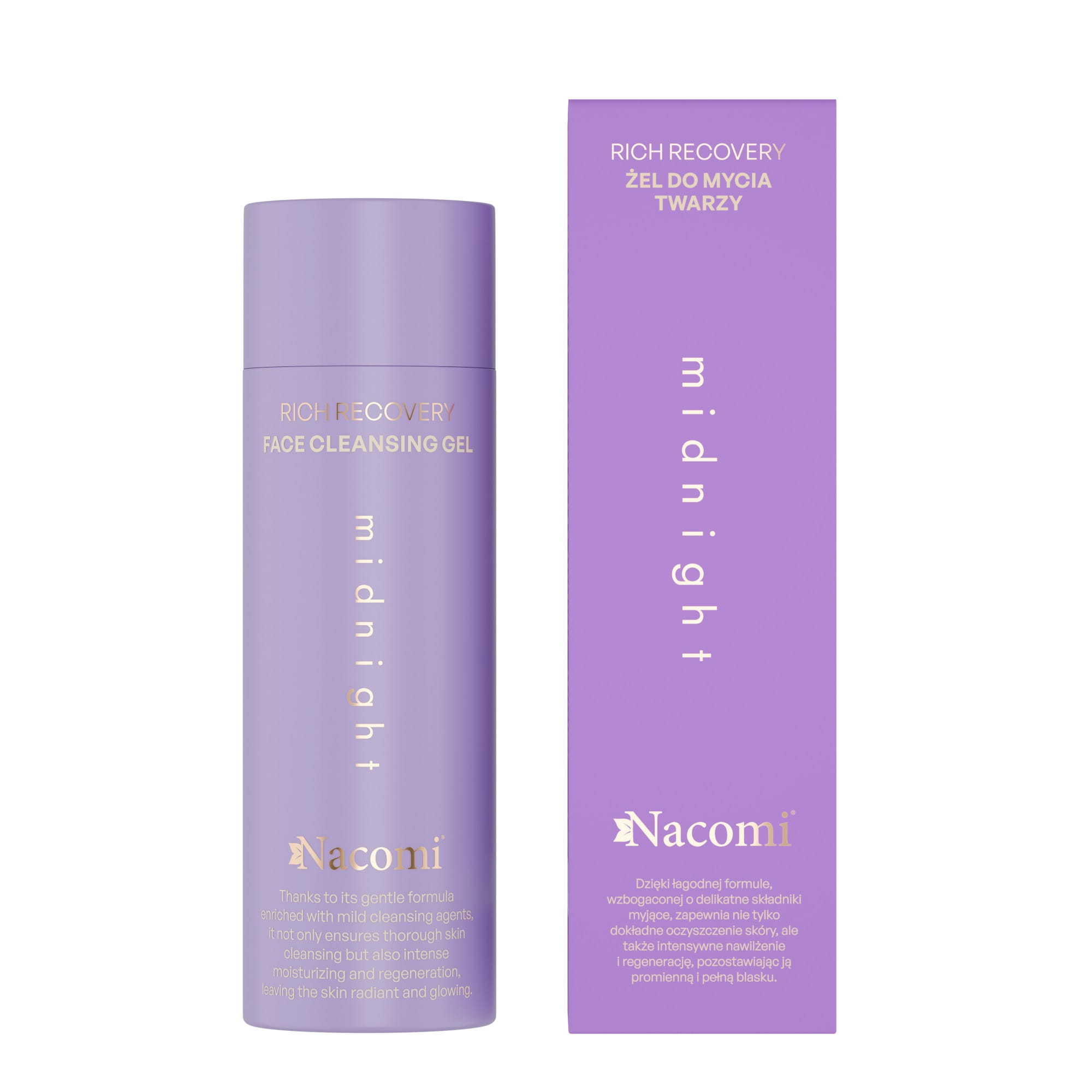Nacomi Midnight Rich Recovery Gel de spălare a feței 140ml