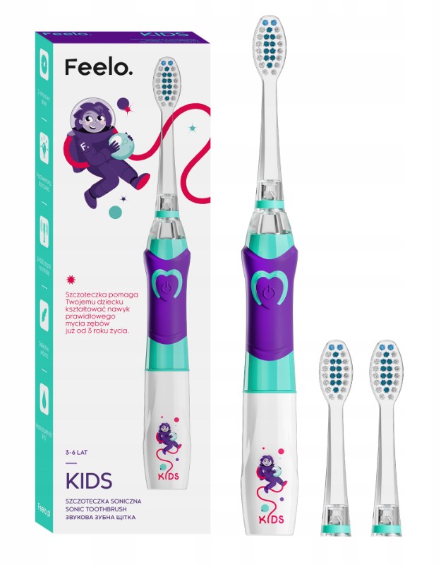 Periuță de dinți Feelo Kids Sonic pentru copii de 3-6 ani