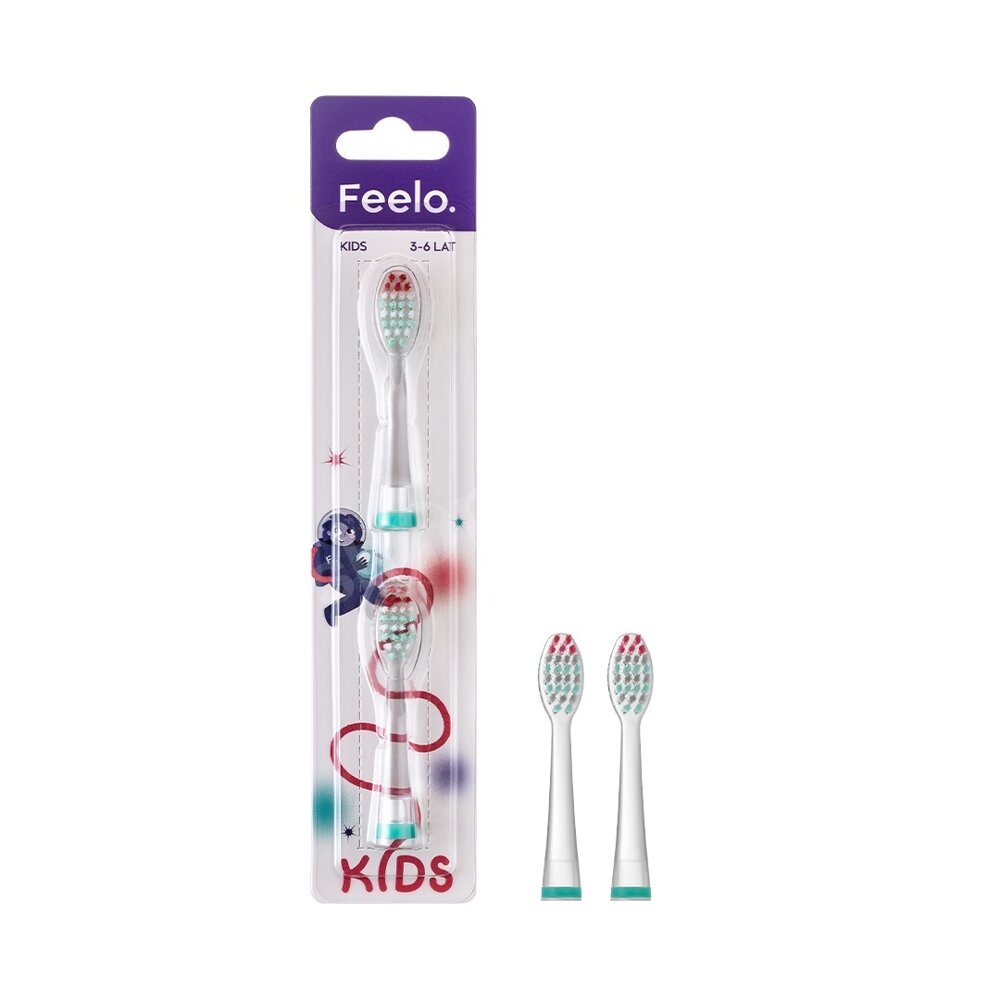 Feelo Kids Kids Capuri de periuță de dinți sonice pentru copii 3-6 ani 2 buc.