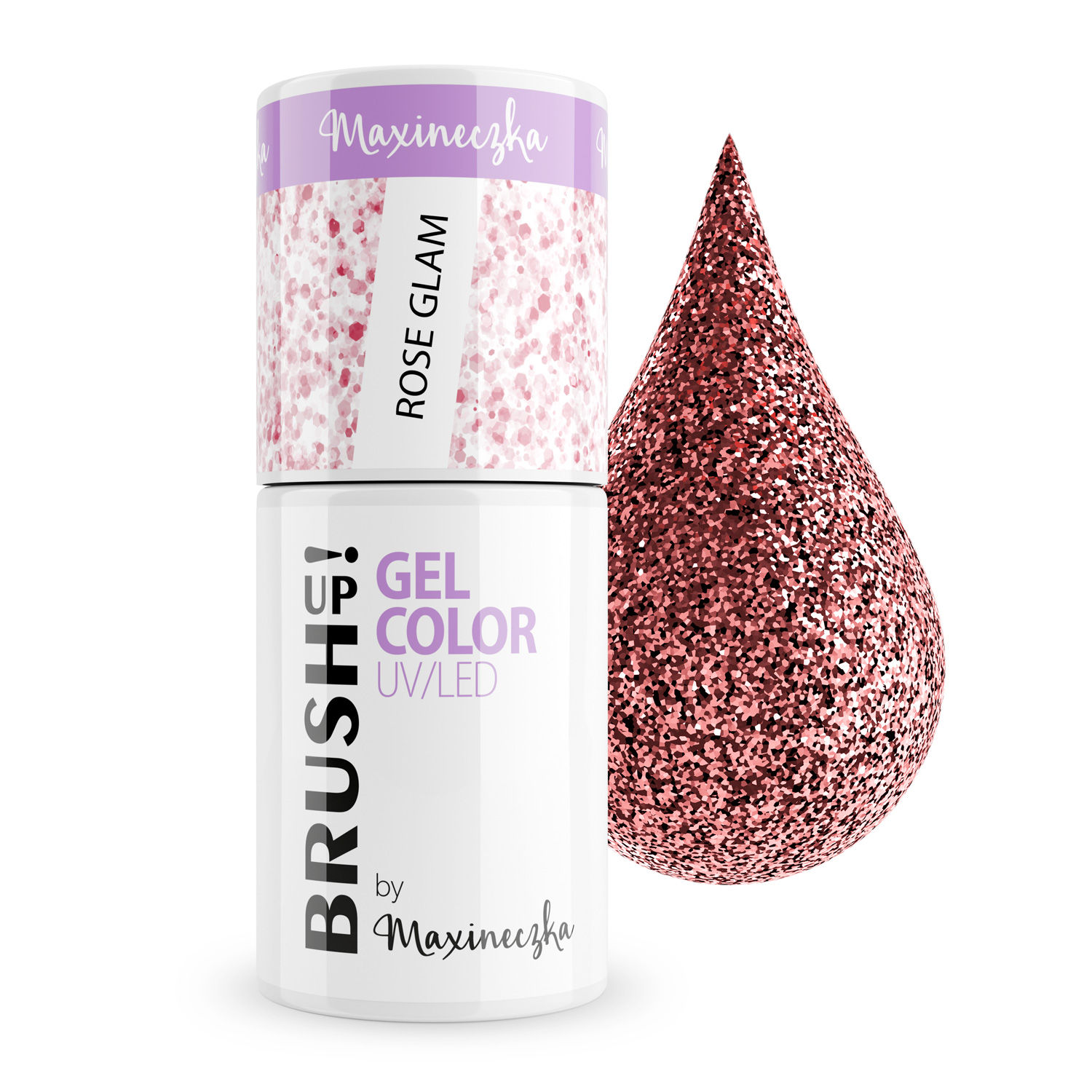 Brush Up! de Maxineczka Color Gel UV LED Lac de unghii Rose Glam 5g
