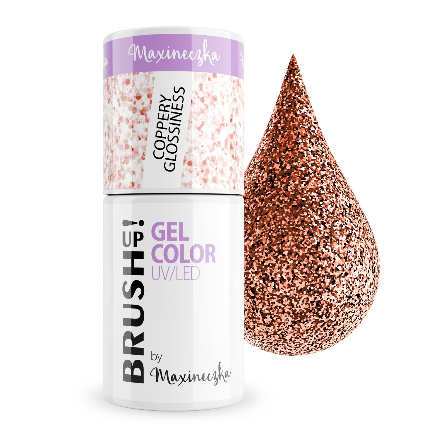 BrushUP! de Maxineczka Color Gel UV LED Coppery Glossiness Lac de unghii 5g