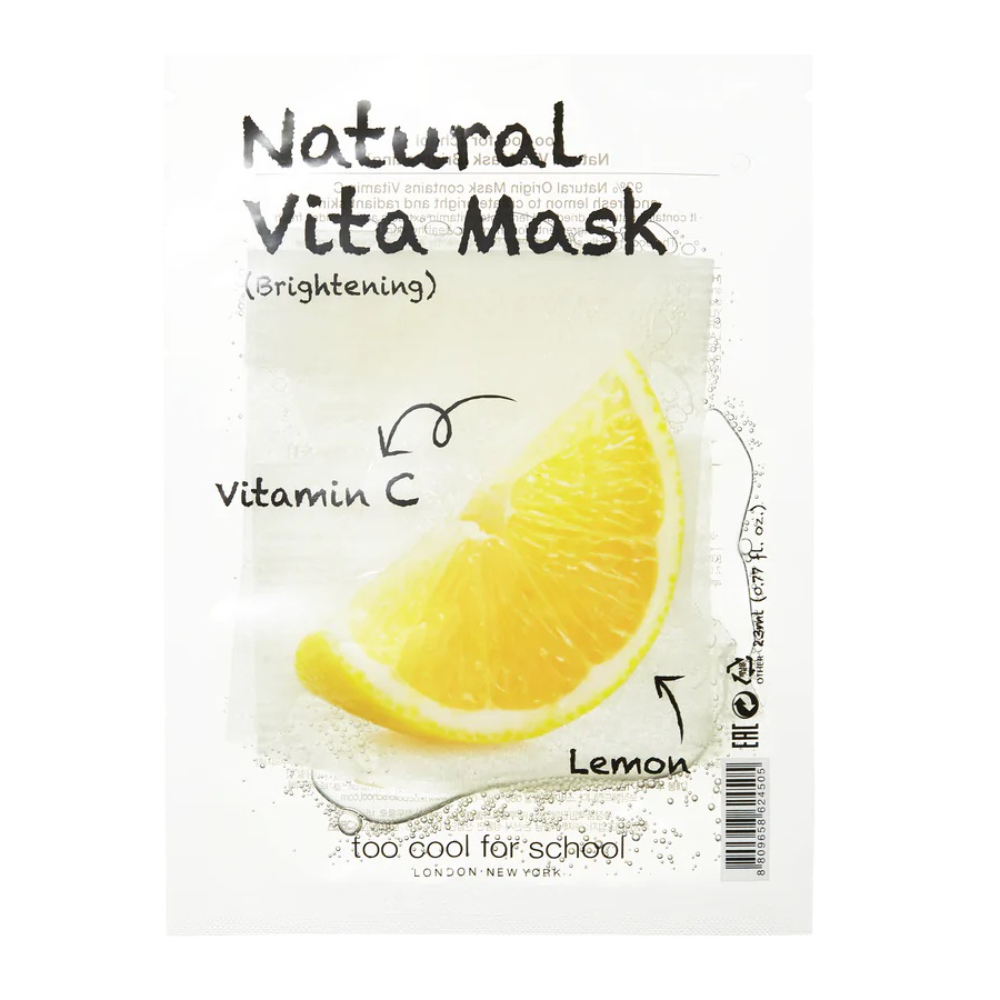 Too Cool For School Natural Vita Sheet Mask Lemon
