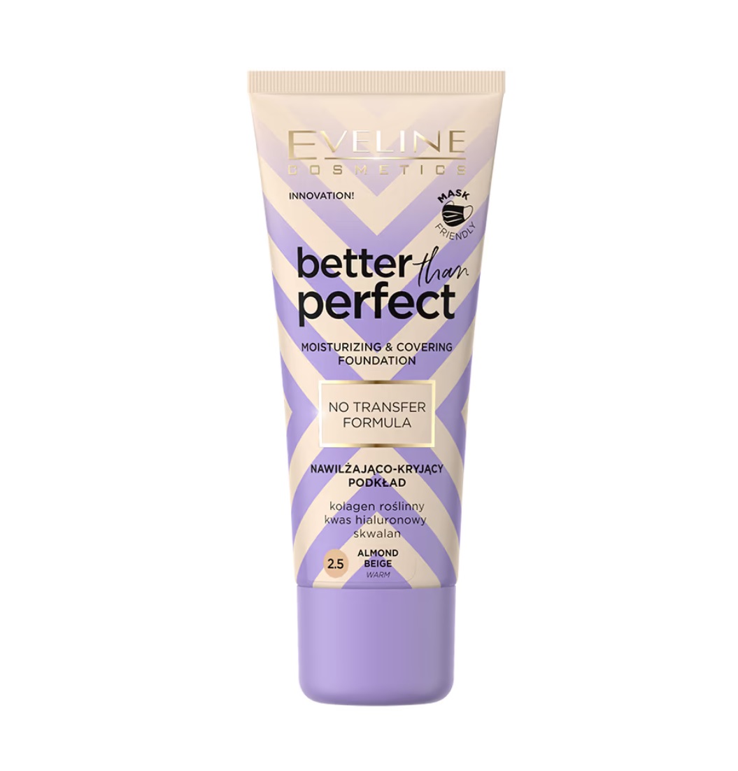 Eveline Better Than Perfect Fond de ten hidratant și acoperitor 2.5 Almond Beige