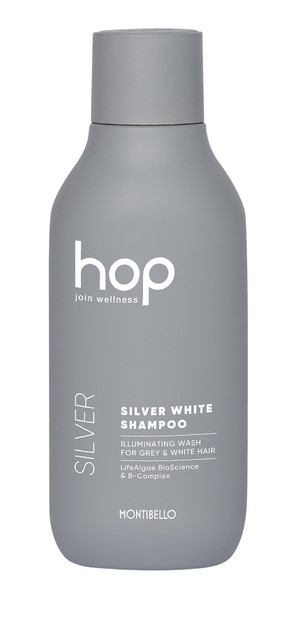 Montibello Hop Silver White șampon iluminator pentru părul platinat sau gri 300ml