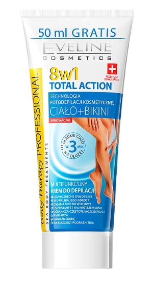 Eveline 8w1 Total Action Cremă depilatoare multifuncțională 200ml