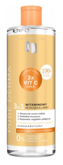 AA Pure Derma Pure Derma Vitamin Micellar Lotion 3în1 500ml