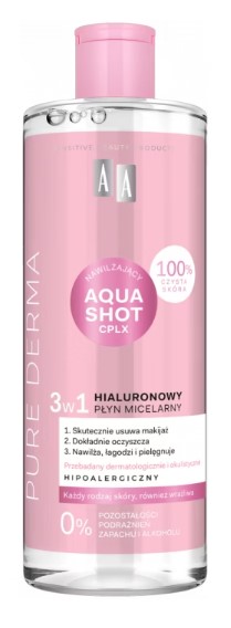 AA Pure Derma Pure Derma Hyaluronic Micellar Lotion 3în1 500ml