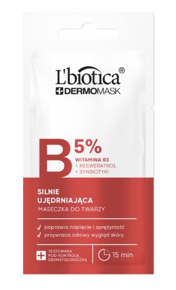 Lbiotica Dermomask Mască de față puternic fermecătoare cu vitamina B 8ml