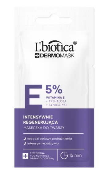 Lbiotica Dermomask Mască de față regeneratoare intensivă cu vitamina E 8ml