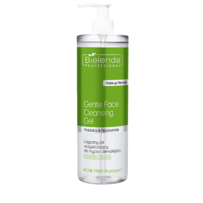 Bielenda Professional Acne Free Acne Free ProExpert Gel de curățare delicată pentru spălarea feței și demachiere 500ml