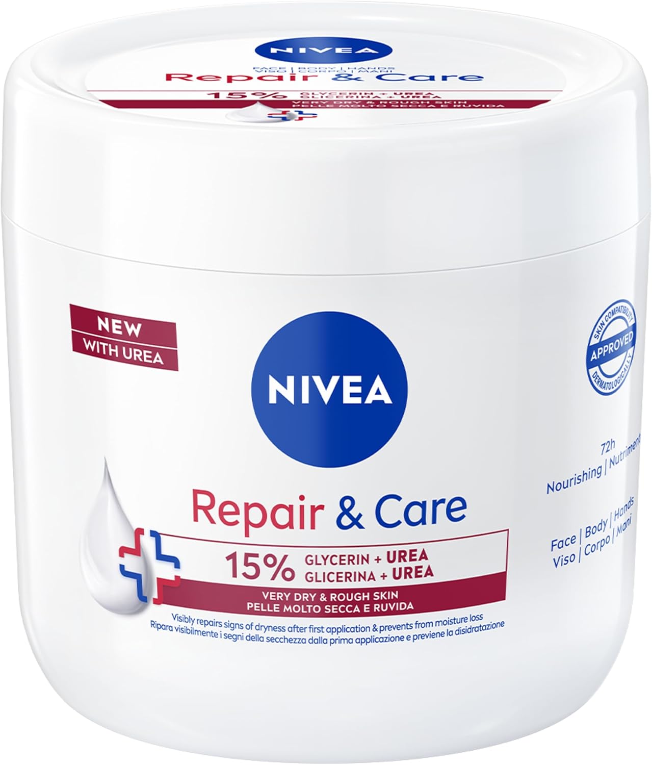 NIVEA Repair & Care Cremă multifuncțională hidratantă și regenerantă 400ml
