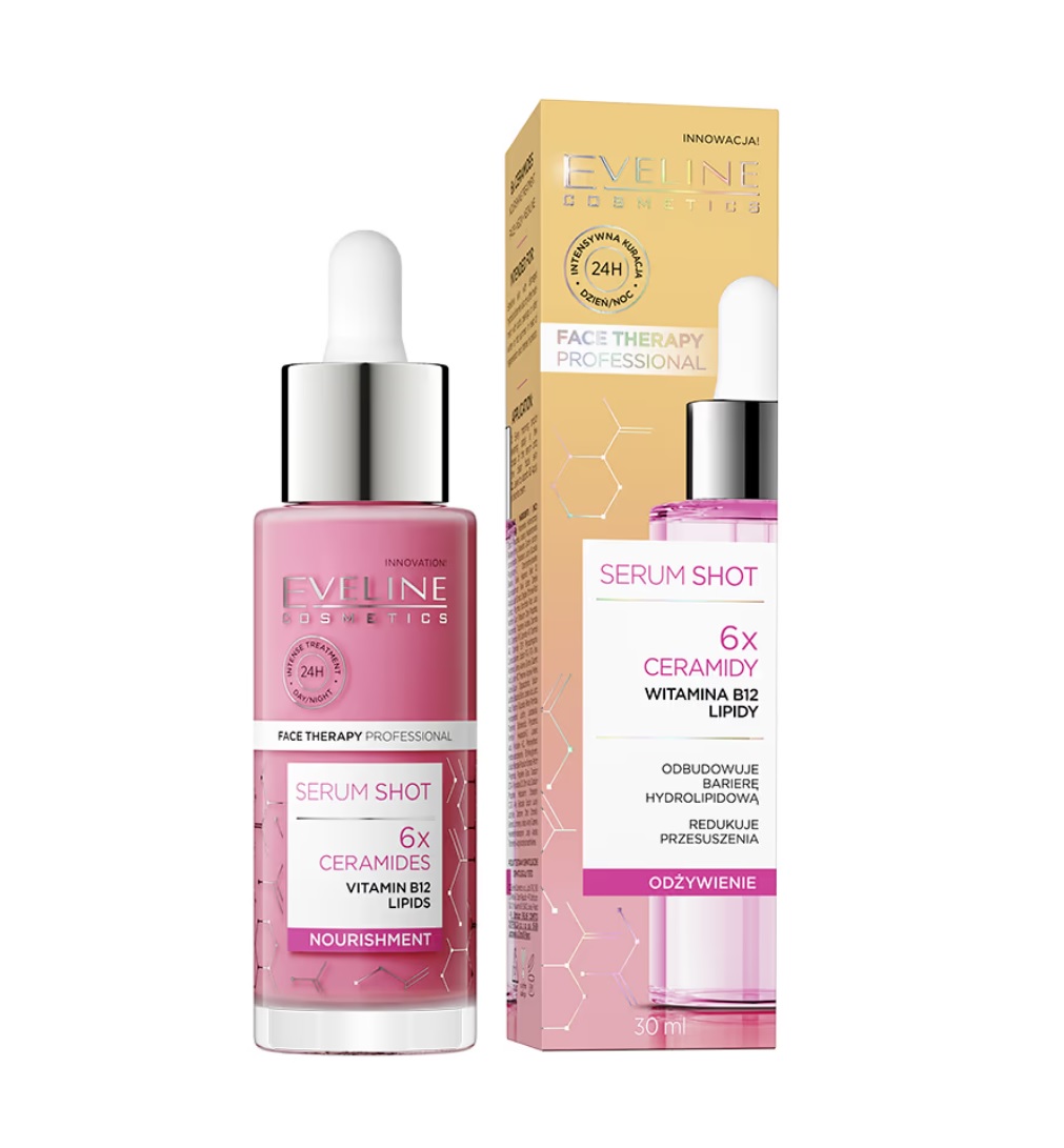 Eveline Serum Shot 6 x Ceramide Vitamina B12 Lipide 30ml