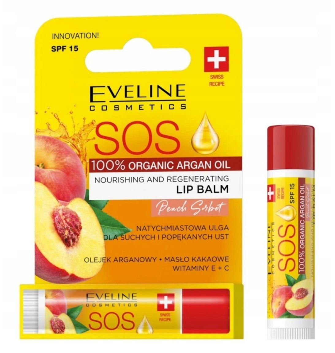 Eveline SOS SOS Argan Protective Lipstick Peach Sorbet