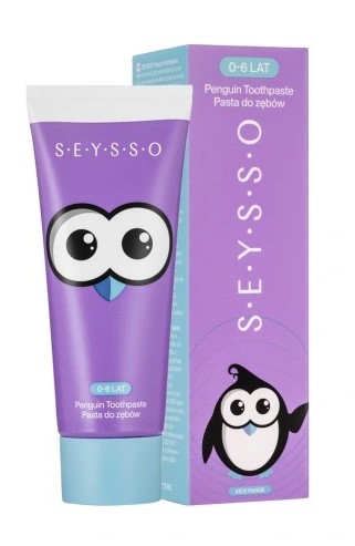 SEYSSO Peunguin Pastă de dinți pentru copii cu aromă de fructe roșii pentru copii 0-6 ani 75ml
