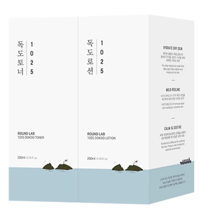 ROUND LAB 1025 Set tonic de față Dokdo + loțiune pentru față