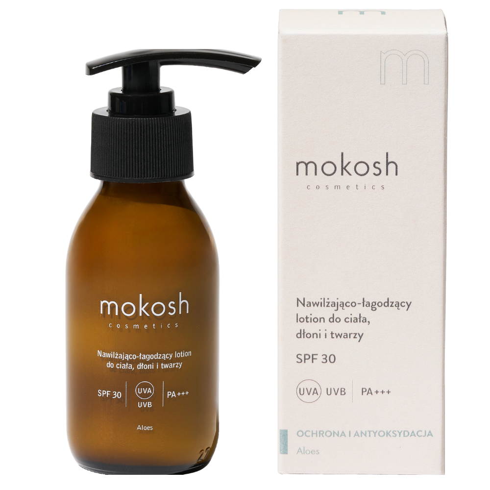 Mokosh Nawilżająco-Łagodzący Lotion do Ciała Dłoni i Twarzy z SPF30 90ml