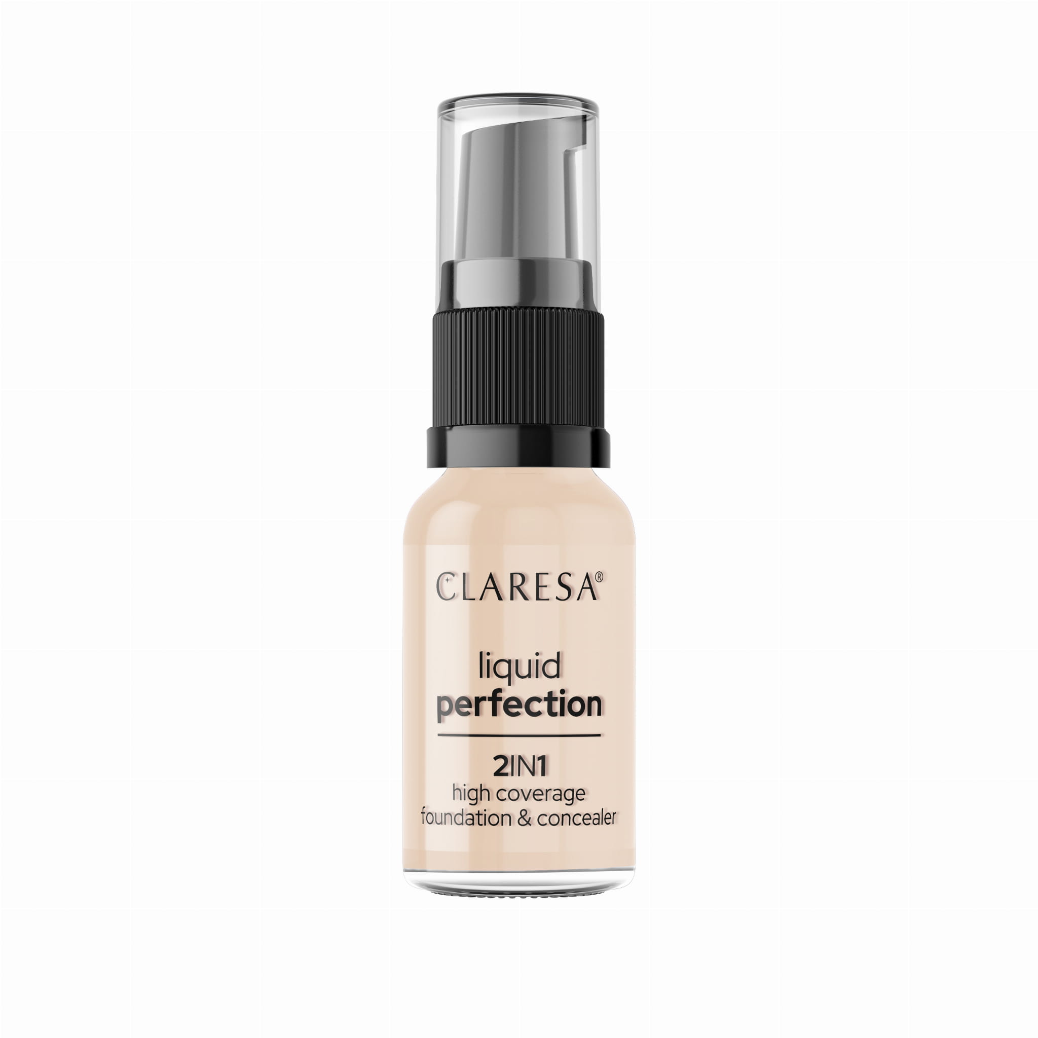 Claresa Liquid Perfection 2 în 1 fond de ten și anticearcăn 101.5 Vanilie