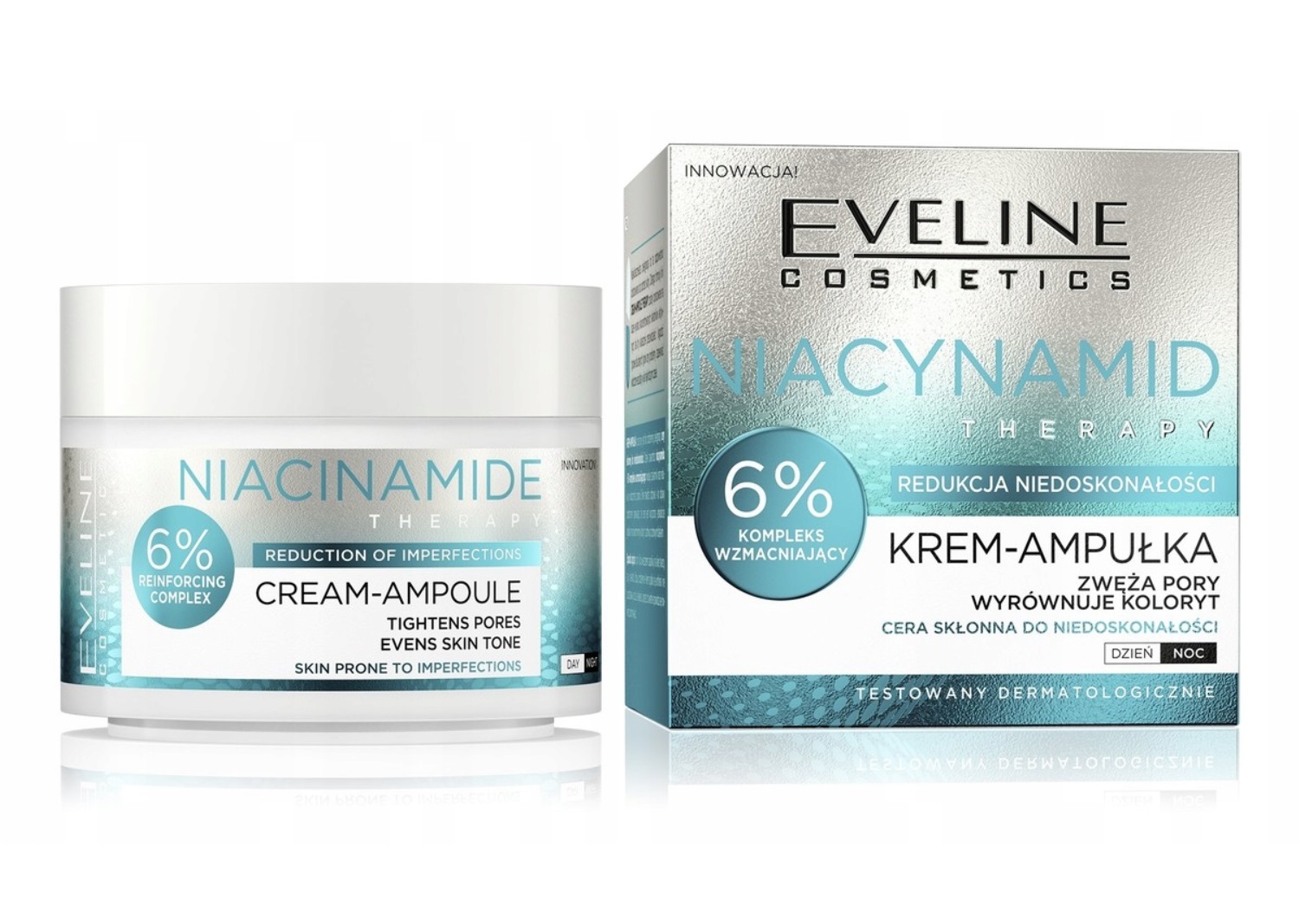 Eveline Niacinamide Cream-Ampoule Reduction of Imperfections 50ml