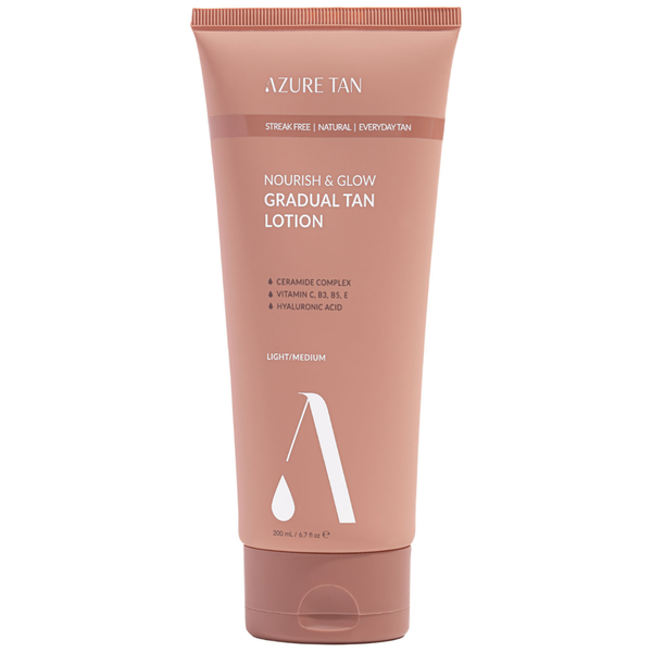 Azure Tan Nourish & Glow Gradual Tanning Body Lotion Light/Medium 200ml