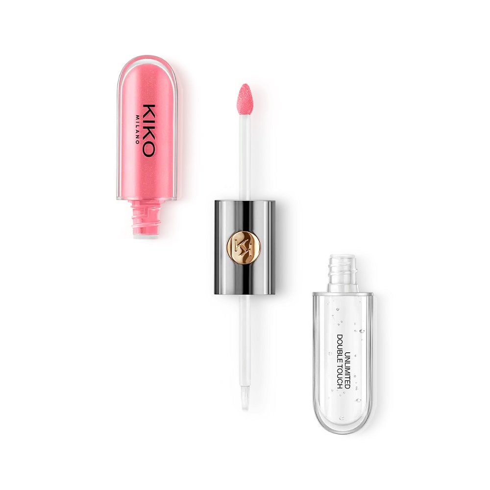 KIKO Milano Unlimited Double Touch ruj lichid în doi pași 111 Satin Pink Camellia 6ml