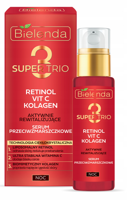 Bielenda Super Trio Serum de noapte antirid 30ml