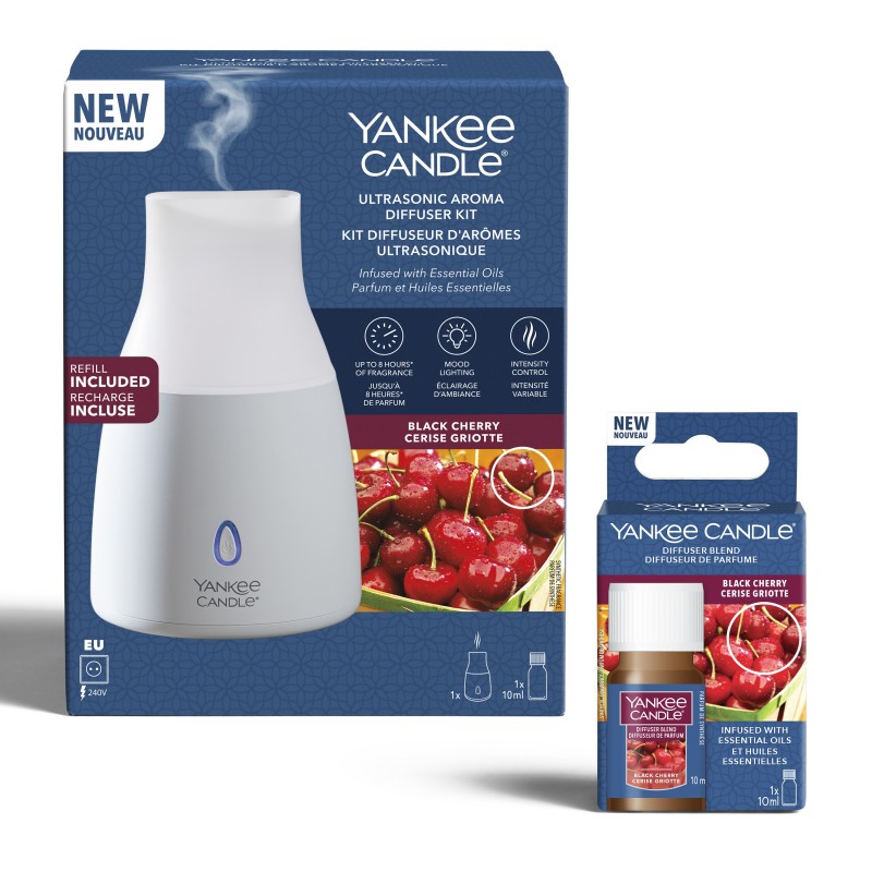 Yankee Candle Set de difuzoare cu ultrasunete cu Black Cherry 10ml