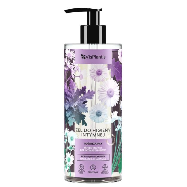 Vis Plantis Gel de igienă intimă Gel răcoritor cu scoarță de stejar și mușețel 300ml