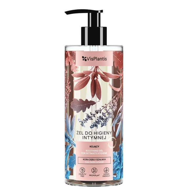 Vis Plantis Gel de igienă intimă Gel calmant cu scoarță de stejar și salvie 300ml