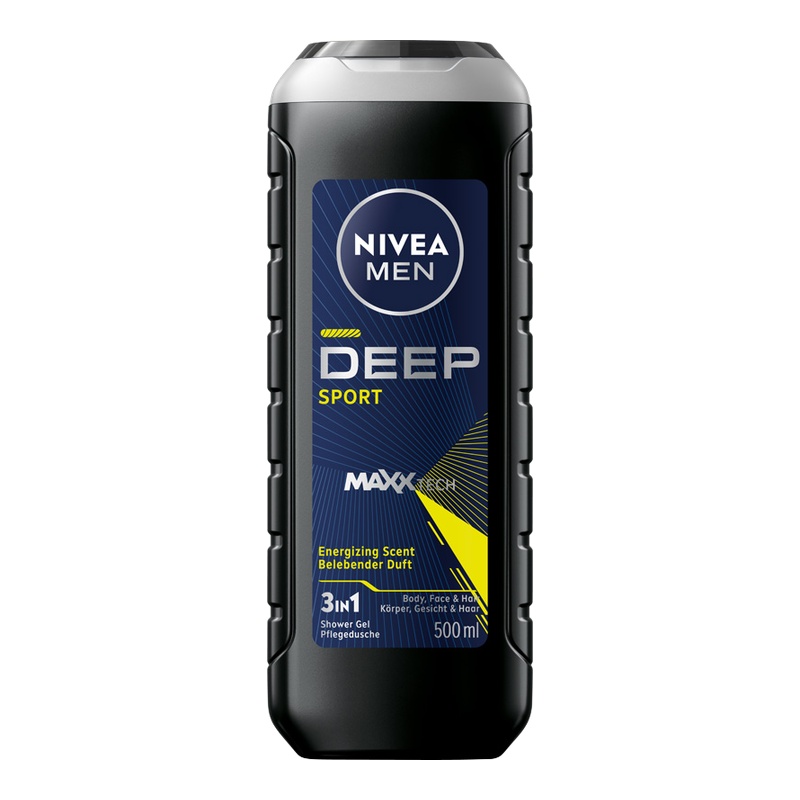 NIVEA MEN Deep Sport 3-in-1 Gel de duș 500ml