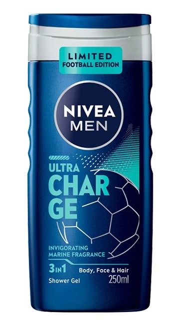 NIVEA MEN Ultra Charge 3-in-1 Gel de duș 250ml