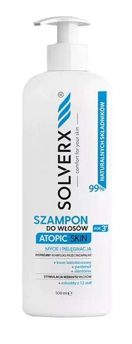 Solverx Șampon pentru păr cu piele atopică 500ml