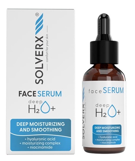 Solverx Deep H2O+ Ser hidratant pentru față 30ml