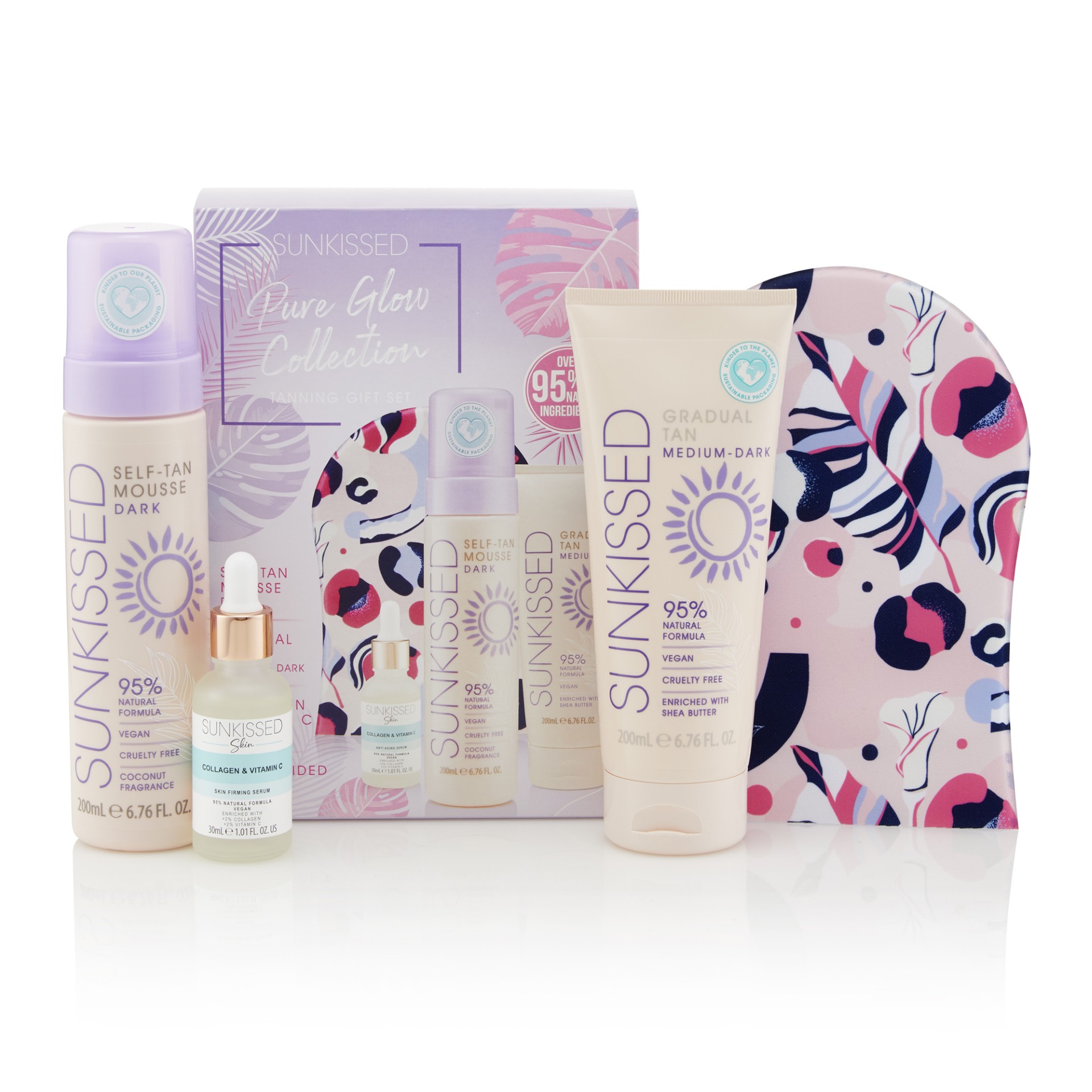 Sunkissed Pure Glow Collection Set de produse autobronzante Dark