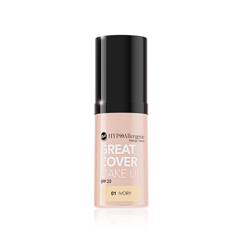 Bell HYPOAllergenic Great Cover SPF20 Kryjący Podkład w Musie 01 Ivory