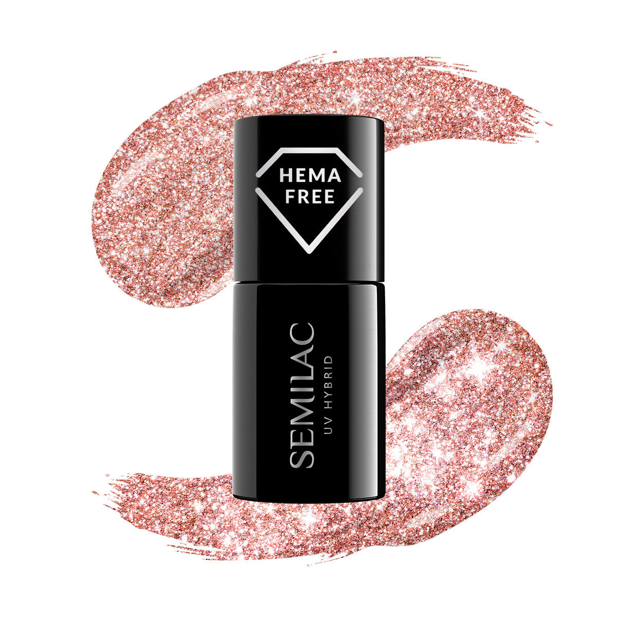 Semilac Hybrid Varnish 458 Sparkling Rose