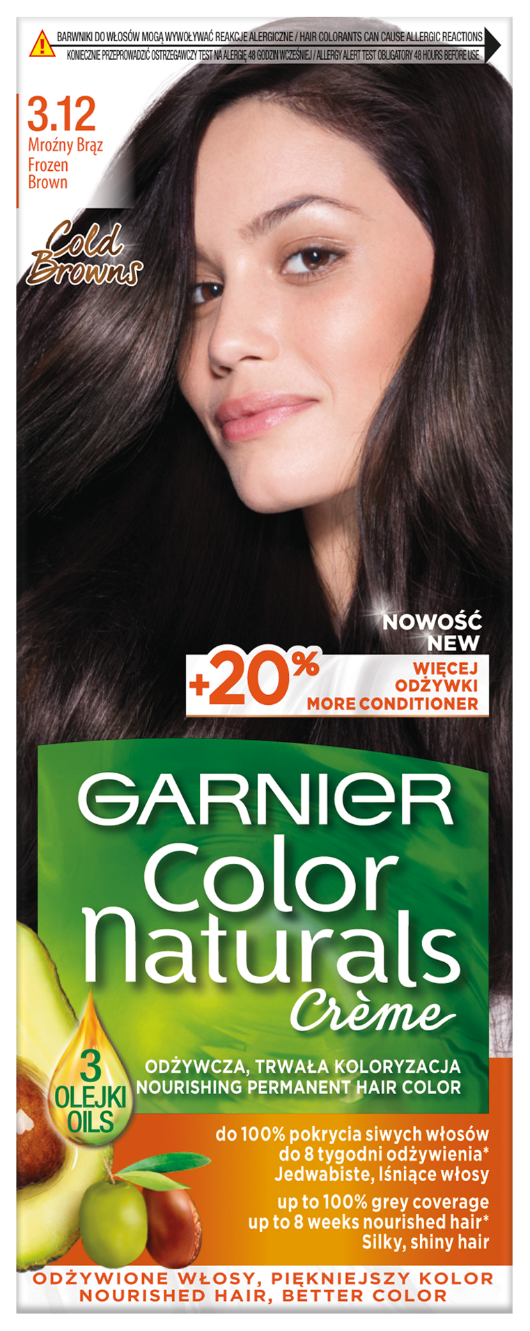 Garnier Color Naturals Culoarea părului 3.12 Frosty Brown
