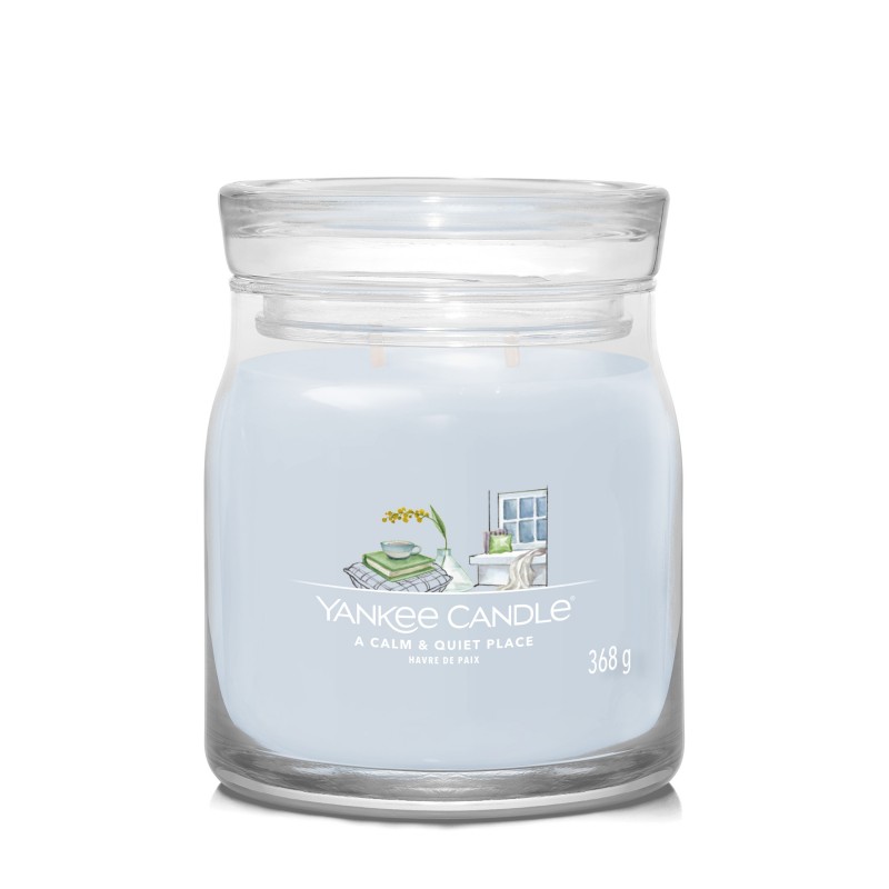Yankee Candle Signature Candle în borcan mediu cu două fitiluri Un loc calm și liniștit