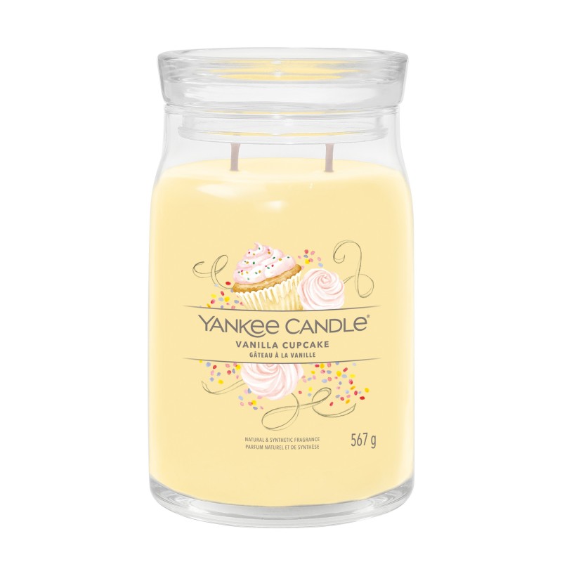 Yankee Candle Lumânare Signature Lumânare într-un borcan mare cu două fitiluri Vanilla Cupcake
