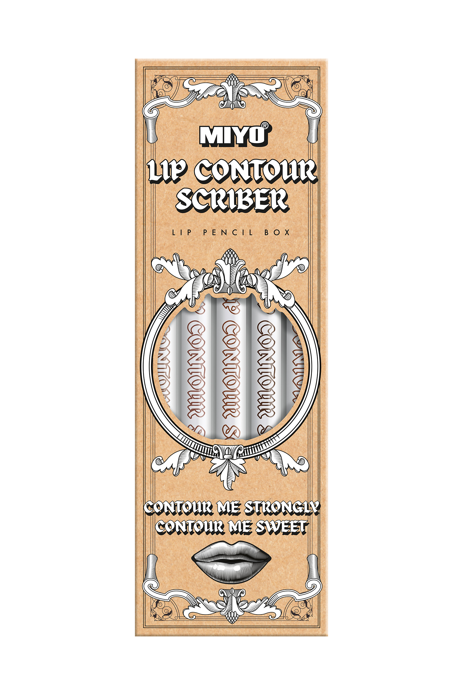 Miyo Lip Contour Scriber Set de 5 creioane pentru conturul buzelor