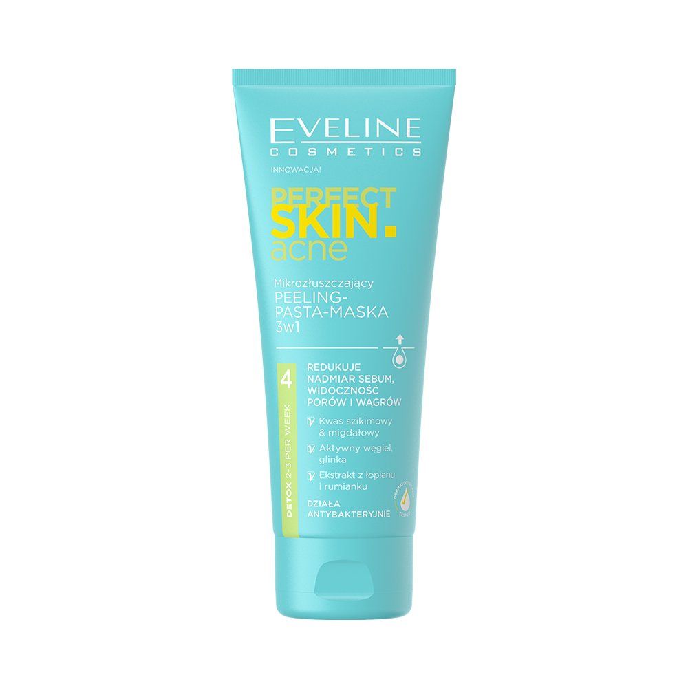Eveline Perfect Skin Acne Acne Peeling Paste Mask 3in1 75ml