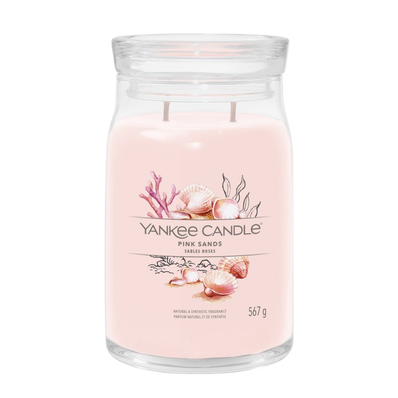 Yankee Candle Lumânare Signature Lumânare într-un borcan mare cu două fitiluri Nisipuri roz