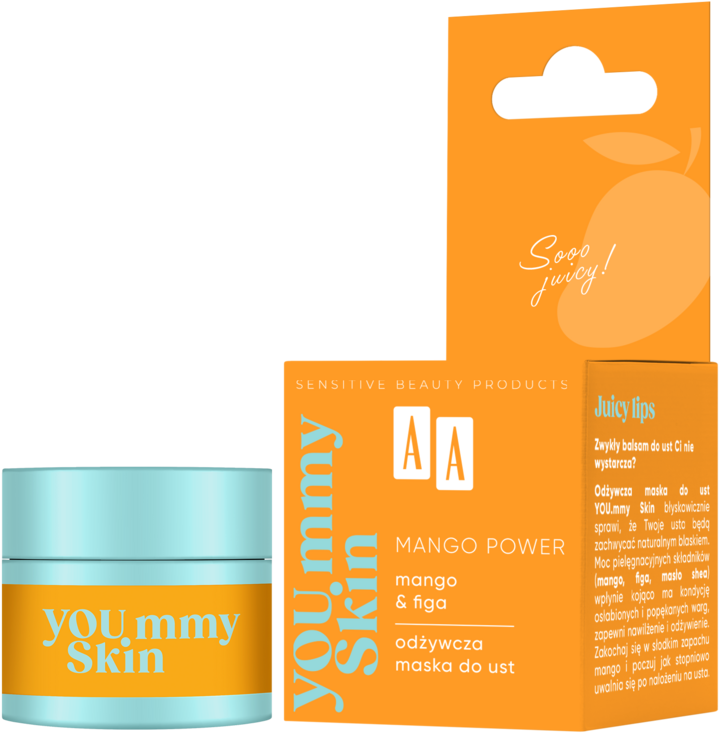 AA YOU.mmy Skin Mască hrănitoare pentru buze Mango Power