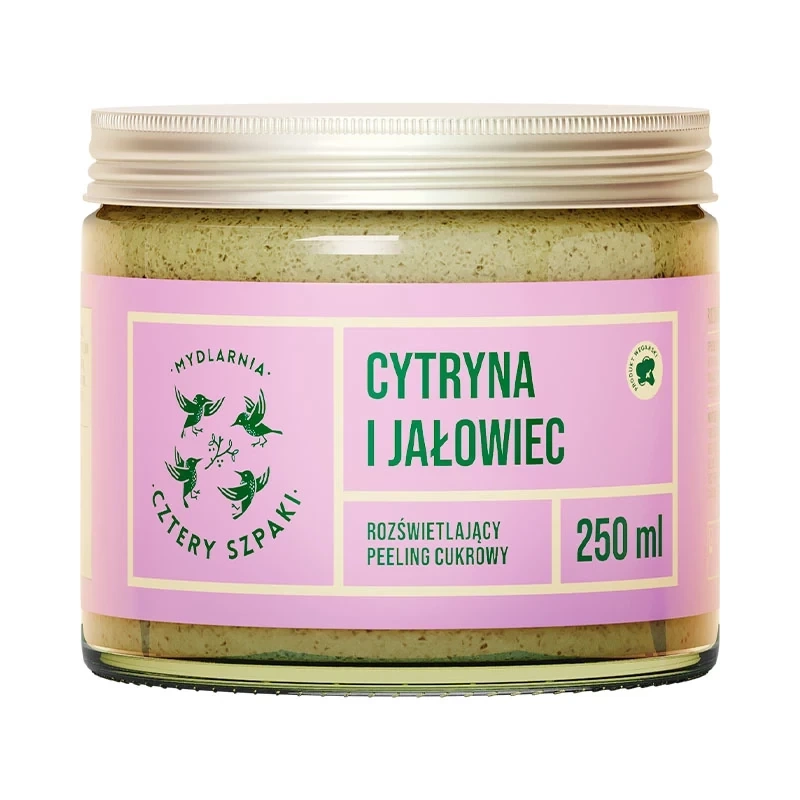 Four Pinnacles Soap House Exfoliant de zahăr cu lămâie și ienupăr, iluminator 250ml
